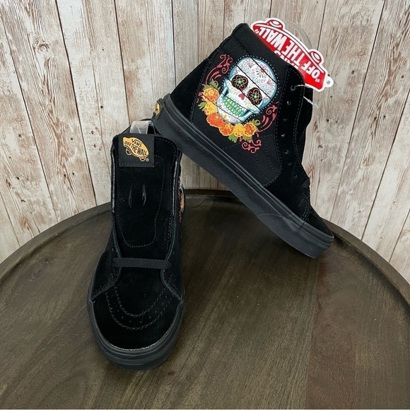 Vans Sk8-Hi Dia de Vans (Black/Multi) High Top Sneaker Size 5 Women - Picture 1 of 9